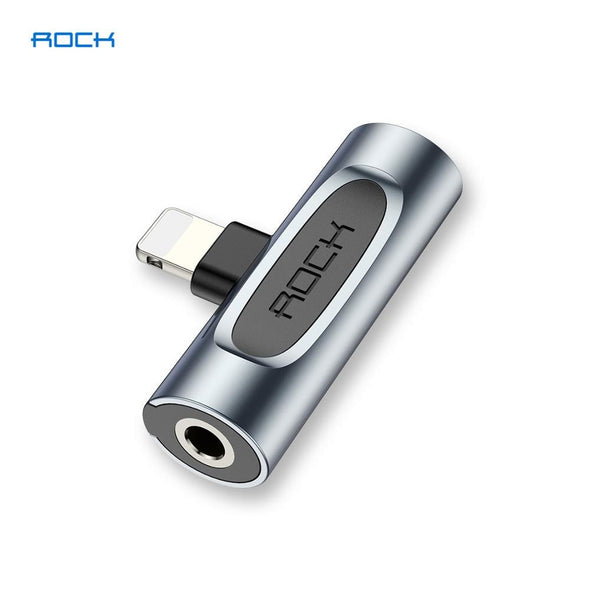 ROCK 2 in 1 Lightning to 3.5mm Aux Jack Adapter